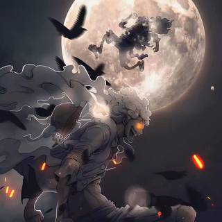 Luffy Gear 5 moon wallpaper