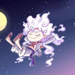 Luffy Gear 5 moon wallpaper