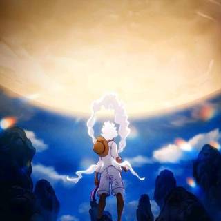 Luffy Gear 5 moon wallpaper