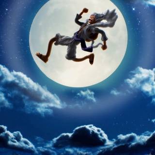 Luffy Gear 5 moon wallpaper