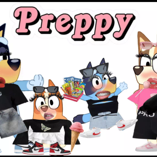 Preppy Bluey wallpaper