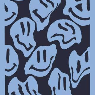 Blue Smiley faces wallpaper