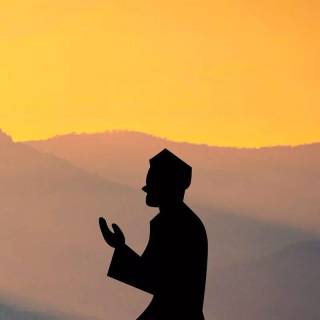 Islam praying hands landscape wallpaper