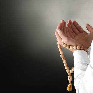 Islam praying hands landscape wallpaper