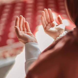 Islam praying hands landscape wallpaper