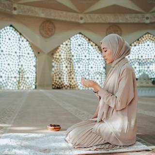 Islam praying hands landscape wallpaper