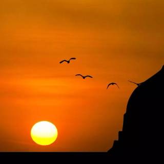 Islam praying hands landscape wallpaper