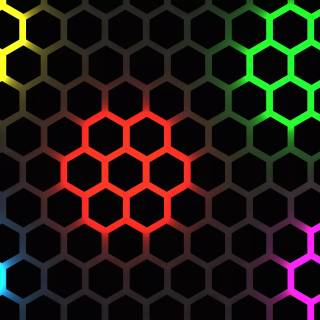 Red, green and purple wallpaper