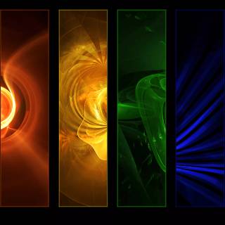 Red, green and purple wallpaper