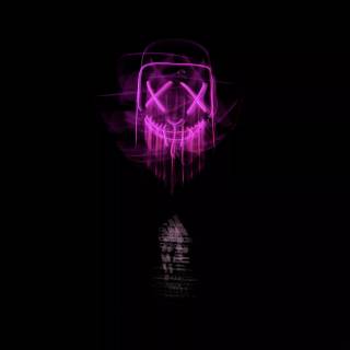 Neon mask phone wallpaper