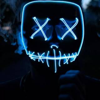 Neon mask phone wallpaper