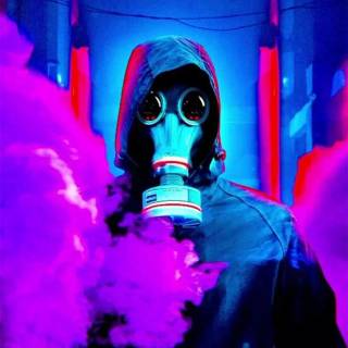 Neon mask phone wallpaper