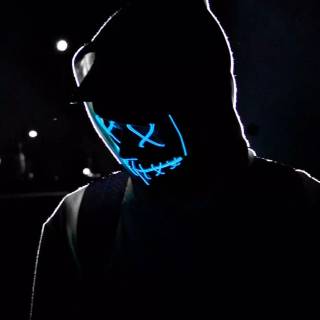 Neon mask phone wallpaper