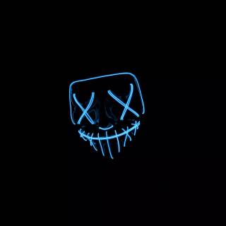 Neon mask phone wallpaper