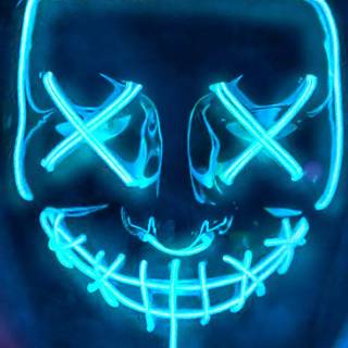 Neon mask phone wallpaper