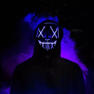 Neon mask phone wallpaper