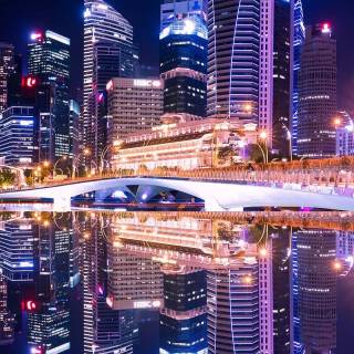 iPhone city lights wallpaper