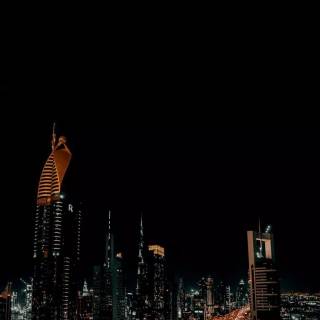 iPhone city lights wallpaper