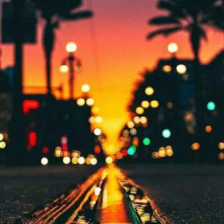 iPhone city lights wallpaper