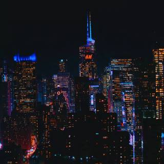 iPhone city lights wallpaper