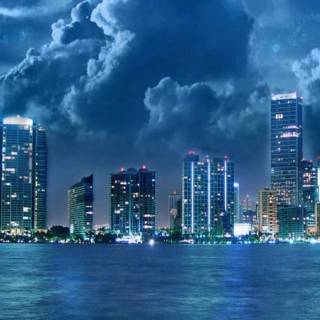 iPhone city lights wallpaper
