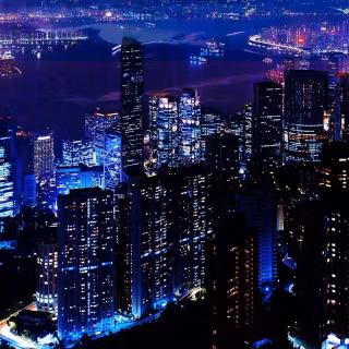iPhone city lights wallpaper