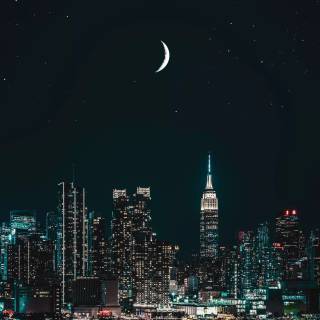 iPhone city lights wallpaper