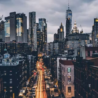 iPhone city lights wallpaper