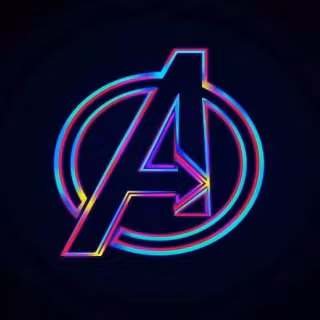 Neon Avengers iPhone wallpaper
