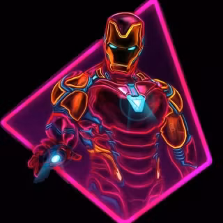 Neon Avengers iPhone wallpaper
