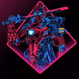 Neon Avengers iPhone wallpaper