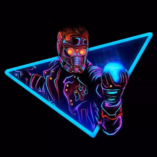 Neon Avengers iPhone wallpaper