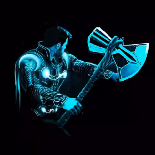 Neon Avengers iPhone wallpaper