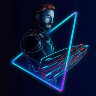 Neon Avengers iPhone wallpaper