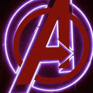 Neon Avengers iPhone wallpaper