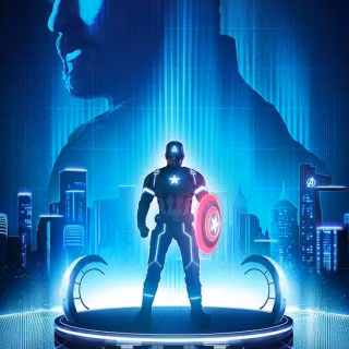 Neon Avengers iPhone wallpaper