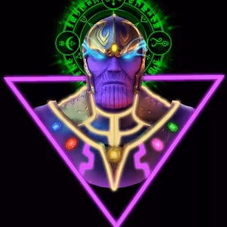 Neon Avengers iPhone wallpaper