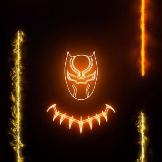 Neon Avengers iPhone wallpaper