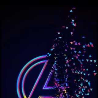 Neon Avengers iPhone wallpaper