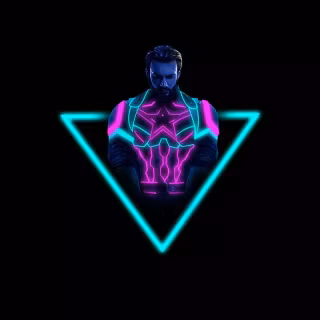 Neon Avengers iPhone wallpaper