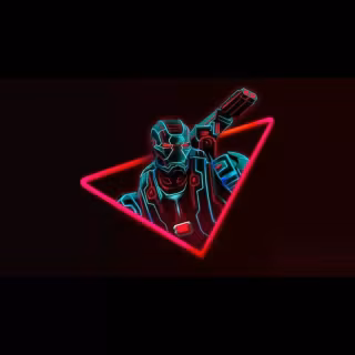 Neon Avengers iPhone wallpaper