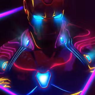 Neon Avengers iPhone wallpaper