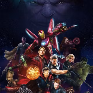 Neon Avengers iPhone wallpaper