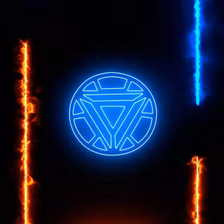 Neon Avengers iPhone wallpaper