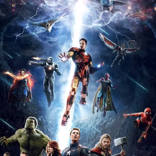Neon Avengers iPhone wallpaper