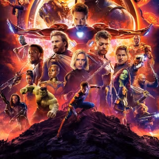 Neon Avengers iPhone wallpaper