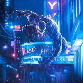 Neon Avengers iPhone wallpaper