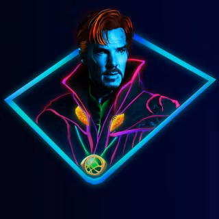 Neon Avengers iPhone wallpaper
