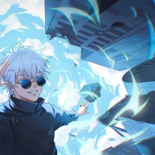 Gojo blue 4k wallpaper