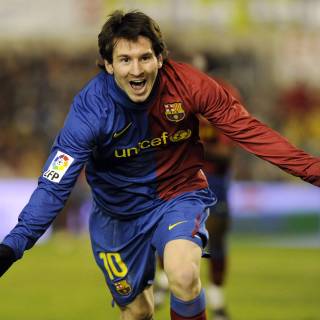 Messi celebration 4k wallpaper